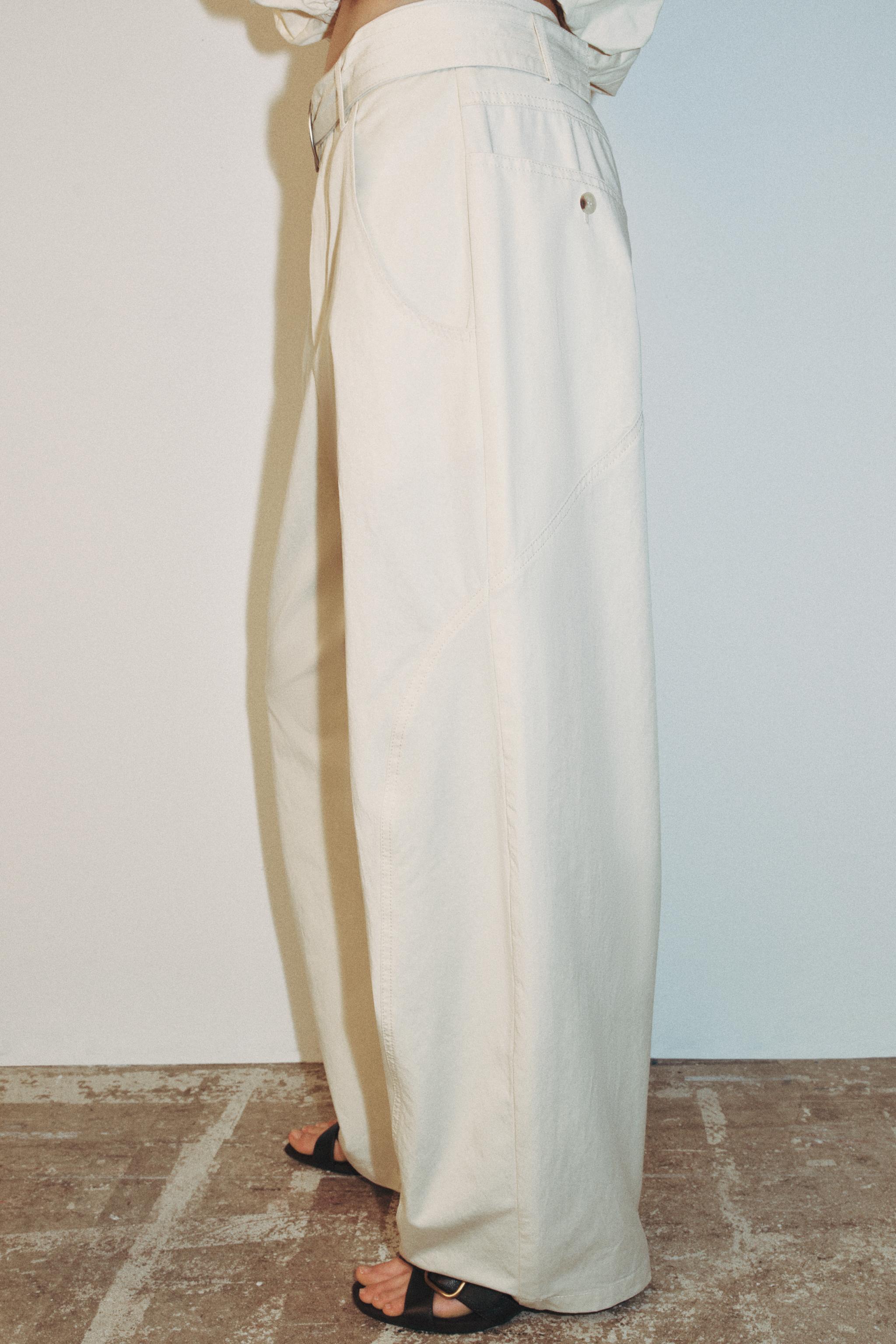BELTED BAGGY PANTS